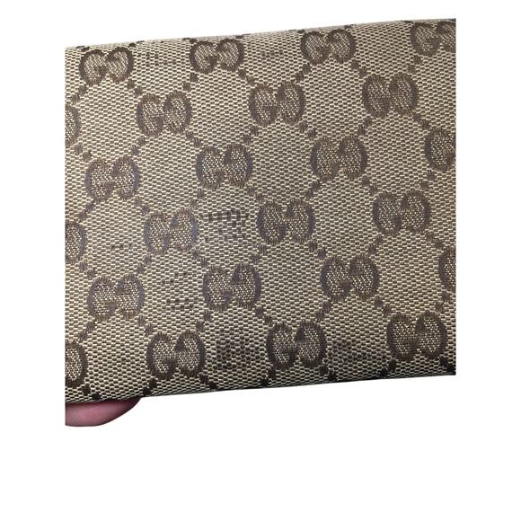 Gucci GG Canvas Beige and White Leather Double Layer Long Wallet - Picture 11 of 16